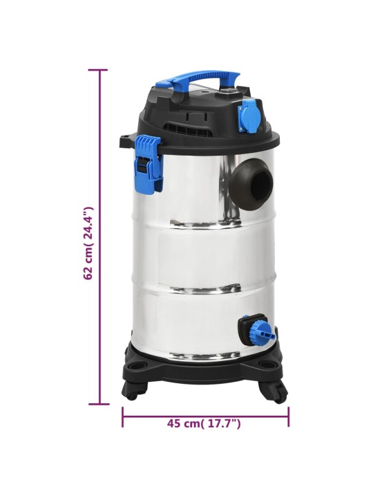 Mitrās un sausās tīrīšanas putekļu sūcējs, 1200 w, 30 litri
