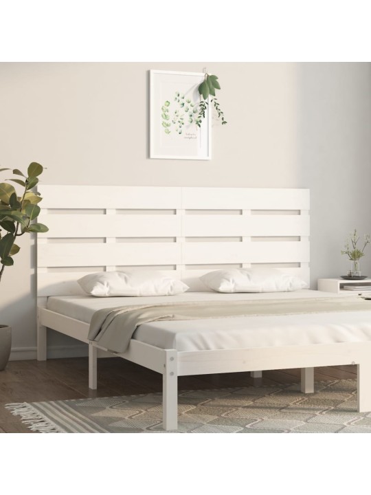 Galvgalis, balts, 160x3x80 cm, priedes masīvkoks