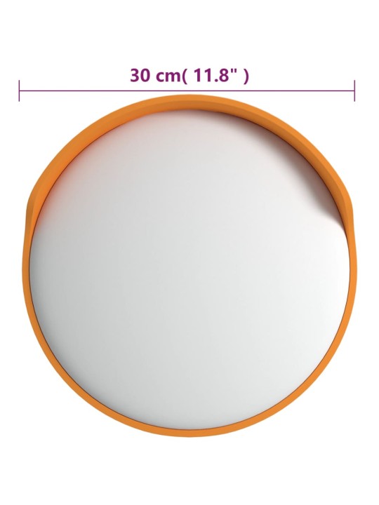 Satiksmes spogulis, izliekts, oranžs, ø30 cm, polikarbonāts