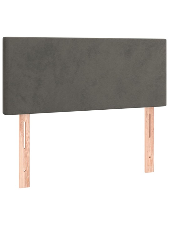 Gultas galvgalis, 80x5x78/88 cm, tumši pelēks samts