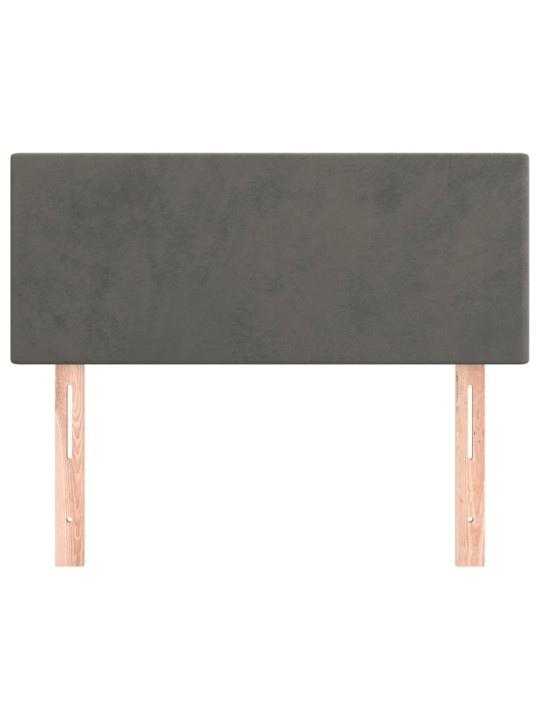 Gultas galvgalis, 80x5x78/88 cm, tumši pelēks samts