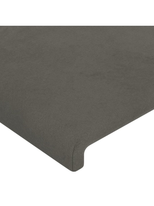 Gultas galvgalis, 80x5x78/88 cm, tumši pelēks samts