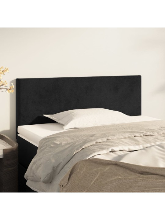 Gultas galvgalis, 80x5x78/88 cm, melns samts
