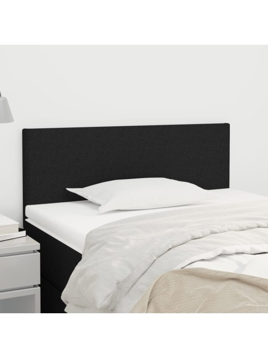 Gultas galvgalis, 90x5x78/88 cm, melns audums