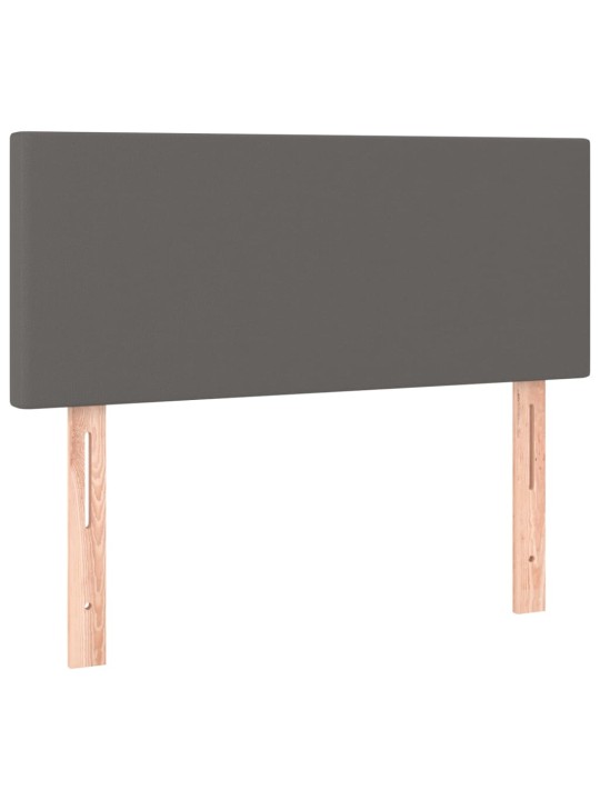 Gultas galvgalis, 90x5x78/88 cm, pelēka mākslīgā āda