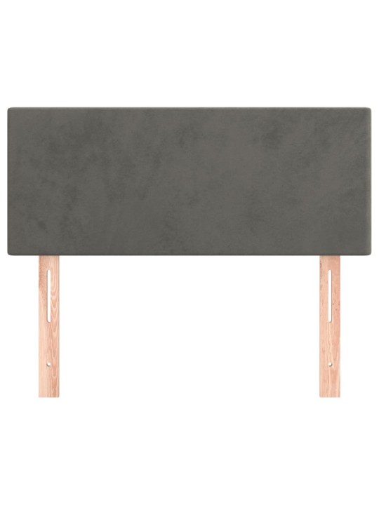 Gultas galvgalis, 90x5x78/88 cm, tumši pelēks samts