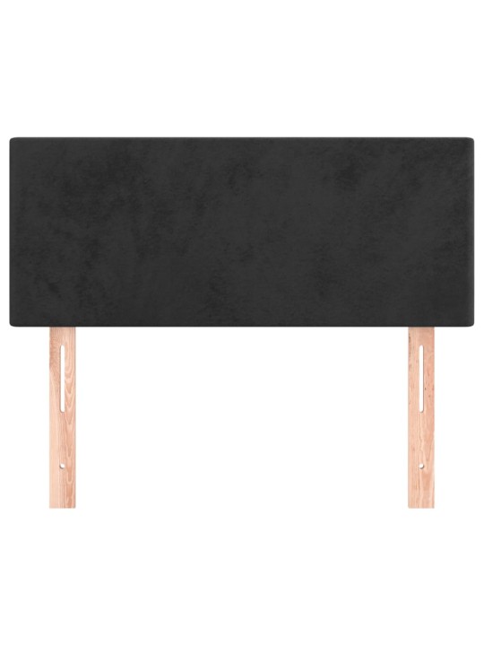 Gultas galvgalis, 90x5x78/88 cm, melns samts