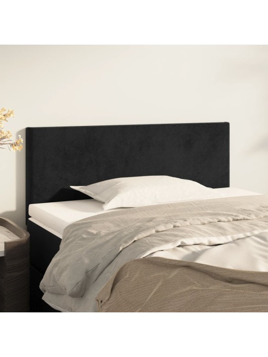 Gultas galvgalis, 100x5x78/88 cm, melns samts