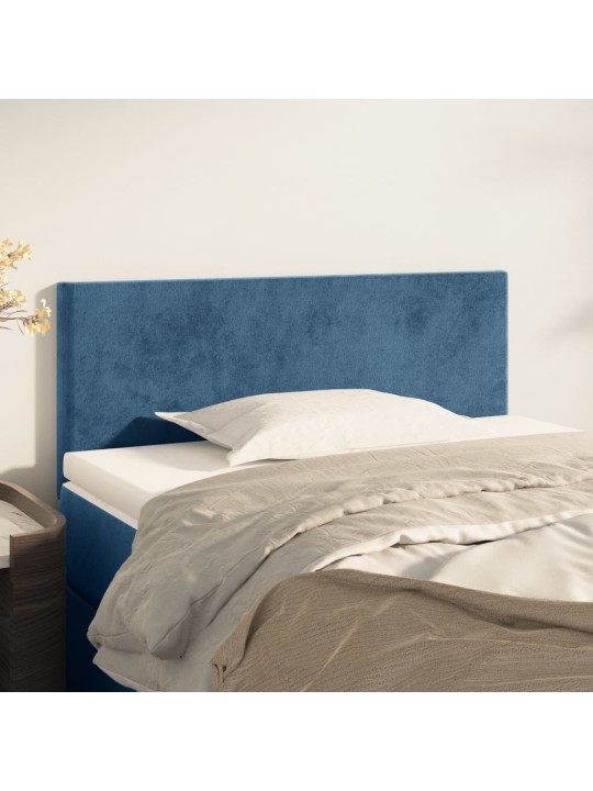 Gultas galvgalis, 100x5x78/88 cm, zils samts