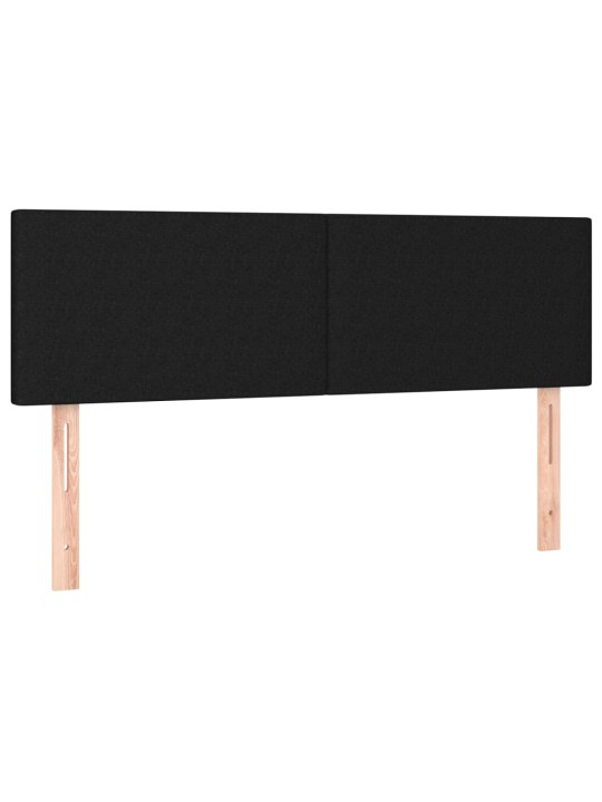 Gultas galvgaļi, 2 gab., 72x5x78/88 cm, melns audums