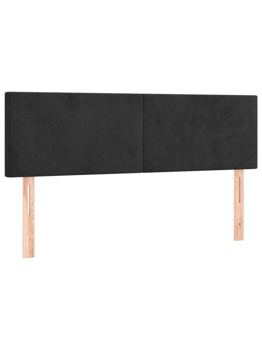 Gultas galvgaļi, 2 gab., 72x5x78/88 cm, melns samts