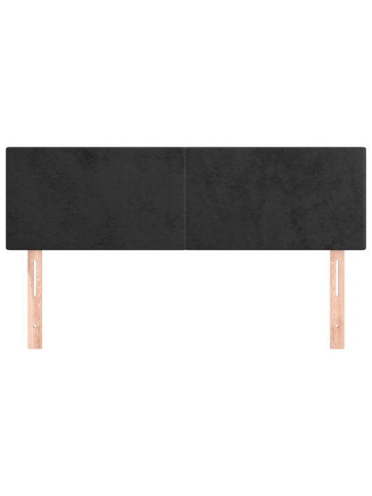 Gultas galvgaļi, 2 gab., 72x5x78/88 cm, melns samts
