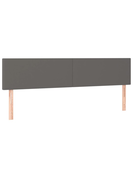 Gultas galvgaļi, 2 gab., 80x5x78/88 cm, pelēka mākslīgā āda