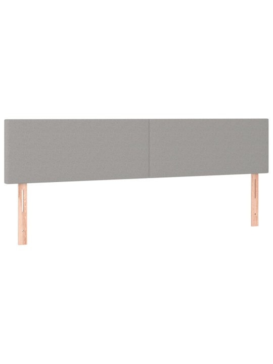 Gultas galvgaļi, 2 gab., 100x5x78/88 cm, gaiši pelēks audums
