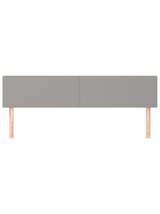 Gultas galvgaļi, 2 gab., 100x5x78/88 cm, gaiši pelēks audums
