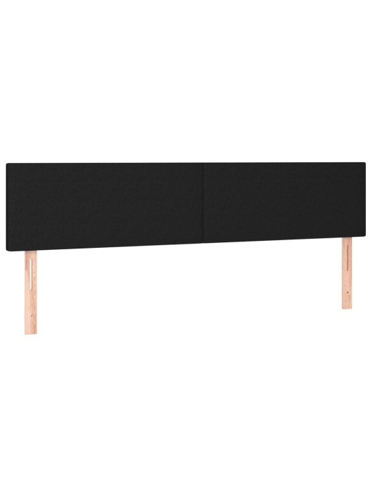 Gultas galvgaļi, 2 gab., 100x5x78/88 cm, melns audums