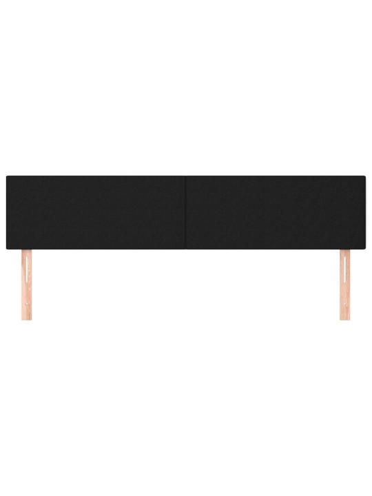 Gultas galvgaļi, 2 gab., 100x5x78/88 cm, melns audums