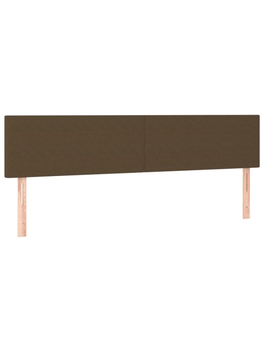Gultas galvgaļi, 2 gab., 100x5x78/88 cm,tumši brūns audums