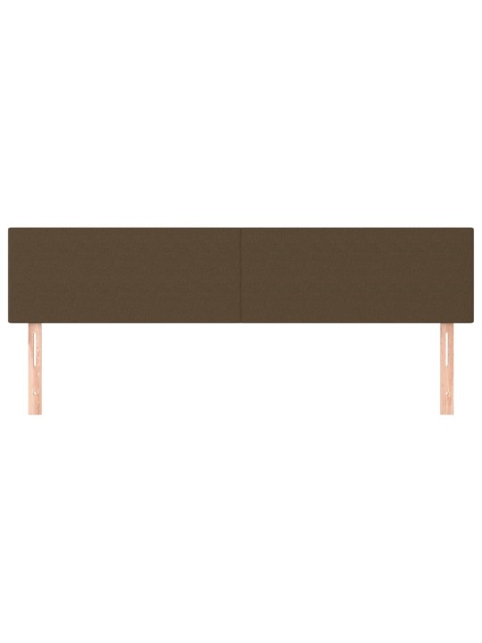 Gultas galvgaļi, 2 gab., 100x5x78/88 cm,tumši brūns audums