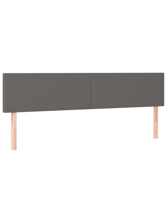 Gultas galvgaļi, 2 gab.,100x5x78/88 cm, pelēka mākslīgā āda