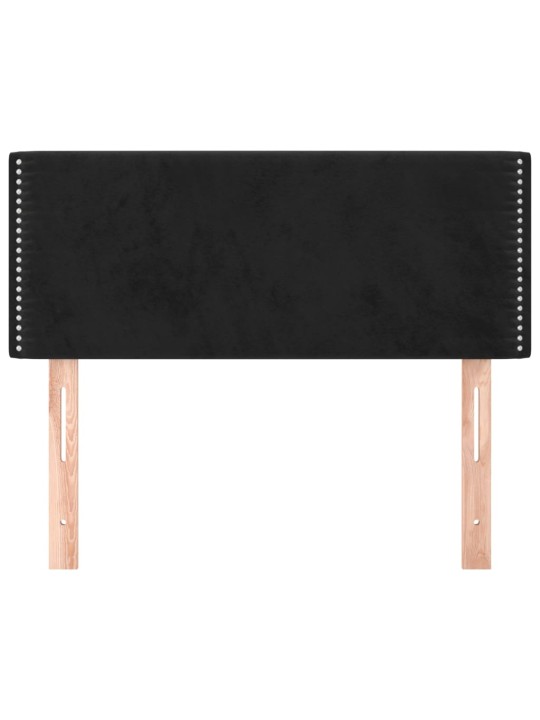 Gultas galvgalis, 80x5x78/88 cm, melns samts
