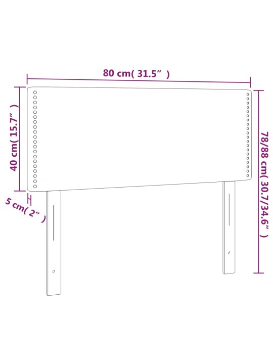 Gultas galvgalis, 80x5x78/88 cm, melns samts