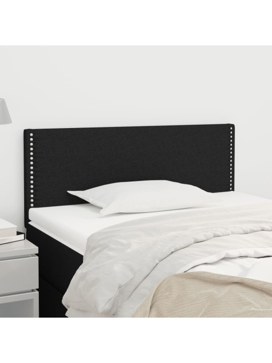 Gultas galvgalis, 90x5x78/88 cm, melns audums