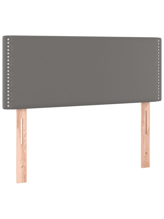 Gultas galvgalis, 90x5x78/88 cm, pelēka mākslīgā āda