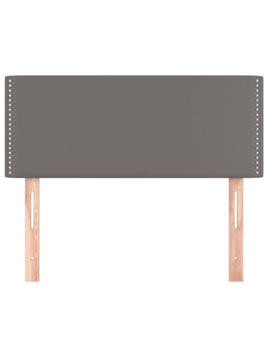 Gultas galvgalis, 90x5x78/88 cm, pelēka mākslīgā āda