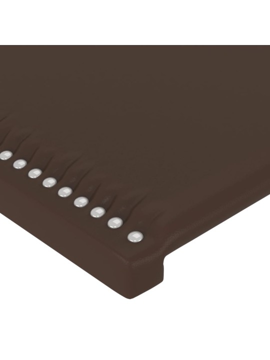 Gultas galvgalis, 100x5x78/88 cm, brūna mākslīgā āda