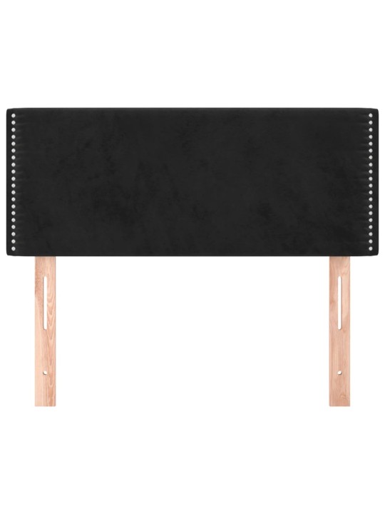Gultas galvgalis, 100x5x78/88 cm, melns samts