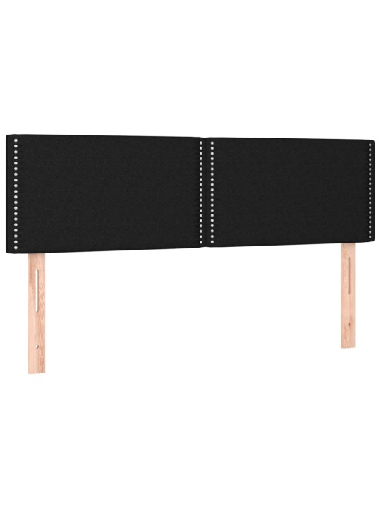 Gultas galvgaļi, 2 gab., 72x5x78/88 cm, melns audums