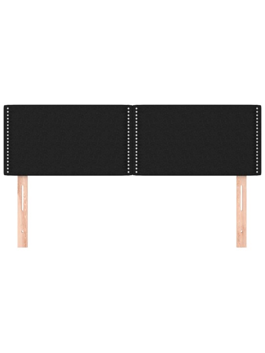 Gultas galvgaļi, 2 gab., 72x5x78/88 cm, melns audums