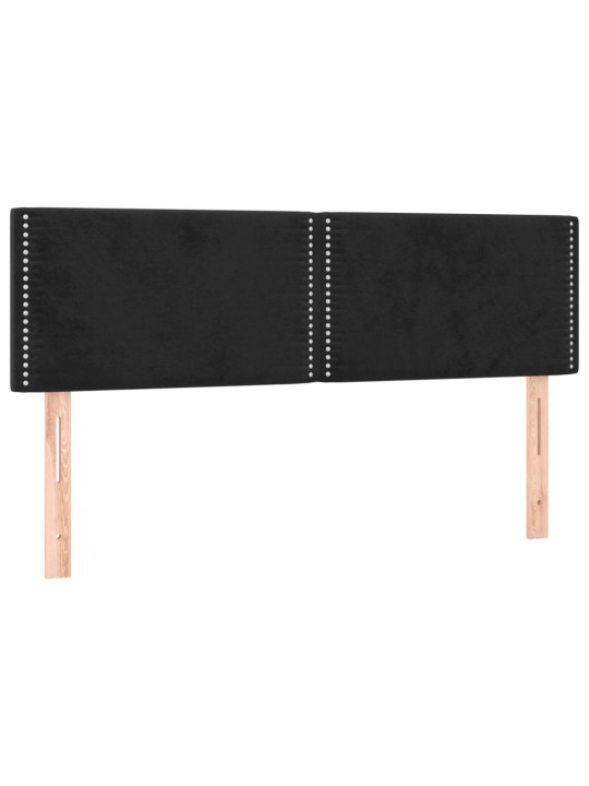 Gultas galvgaļi, 2 gab., 72x5x78/88 cm, melns samts