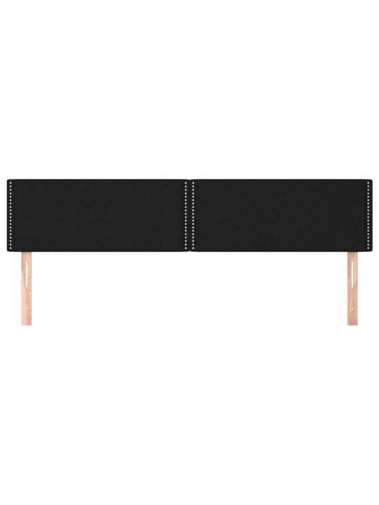 Gultas galvgaļi, 2 gab., 80x5x78/88 cm, melns audums