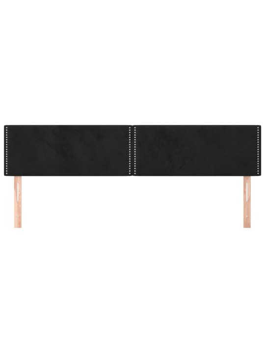 Gultas galvgaļi, 2 gab., 80x5x78/88 cm, melns samts