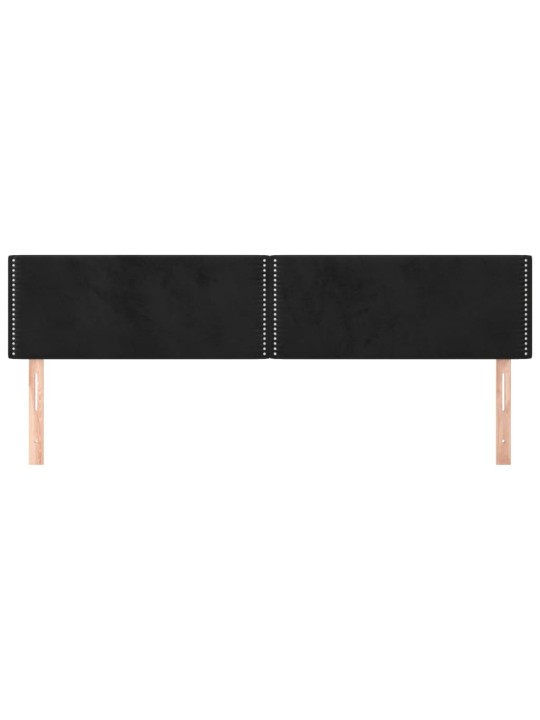 Gultas galvgaļi, 2 gab., 90x5x78/88 cm, melns samts