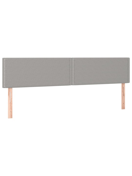 Gultas galvgaļi, 2 gab., 100x5x78/88 cm, gaiši pelēks audums