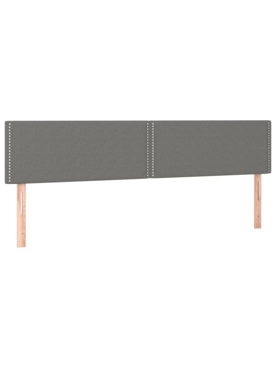 Gultas galvgaļi, 2 gab., 100x5x78/88 cm, tumši pelēks audums