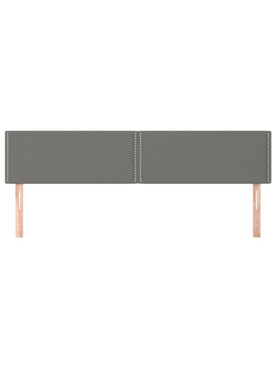 Gultas galvgaļi, 2 gab., 100x5x78/88 cm, tumši pelēks audums
