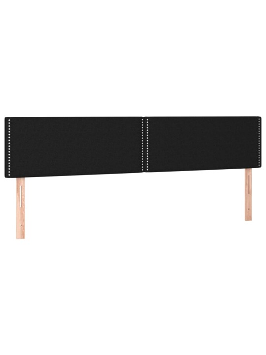 Gultas galvgaļi, 2 gab., 100x5x78/88 cm, melns audums