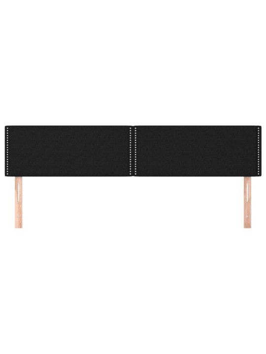 Gultas galvgaļi, 2 gab., 100x5x78/88 cm, melns audums