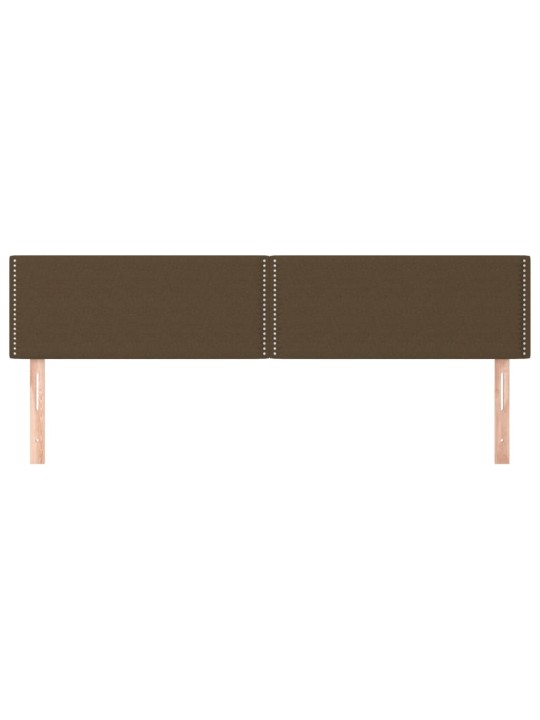 Gultas galvgaļi, 2 gab., 100x5x78/88 cm,tumši brūns audums