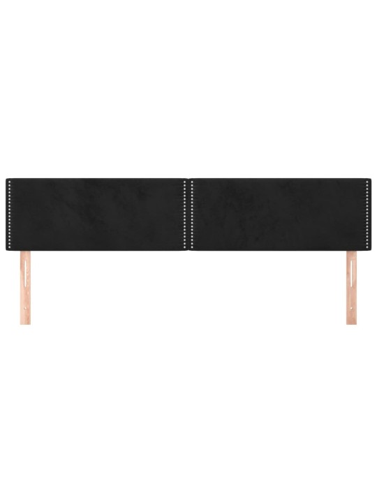 Gultas galvgaļi, 2 gab., 100x5x78/88 cm, melns samts