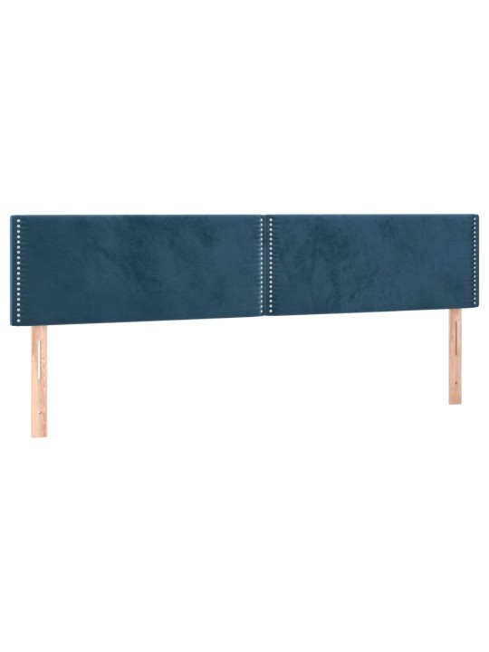 Gultas galvgaļi, 2 gab., 100x5x78/88 cm, zils samts