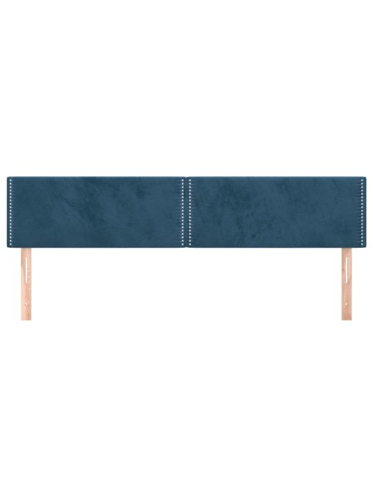 Gultas galvgaļi, 2 gab., 100x5x78/88 cm, zils samts