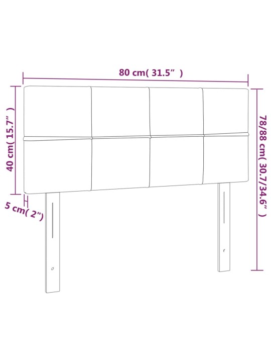 Gultas galvgalis, 80x5x78/88 cm, pelēkbrūns audums