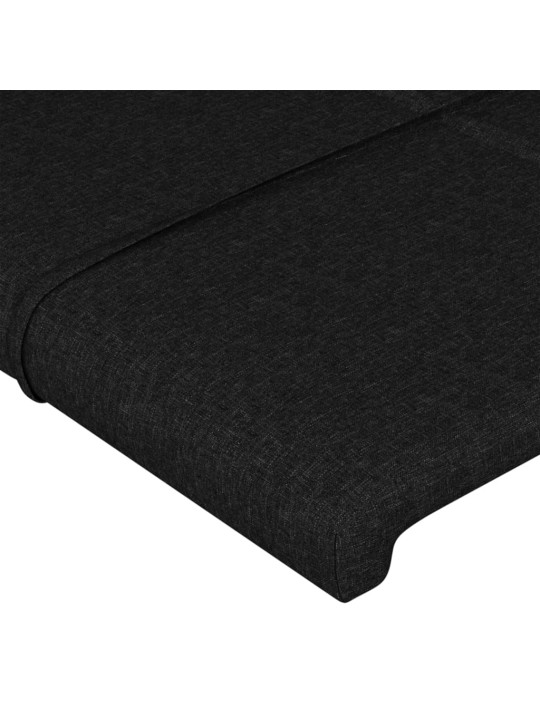 Gultas galvgalis, 90x5x78/88 cm, melns audums