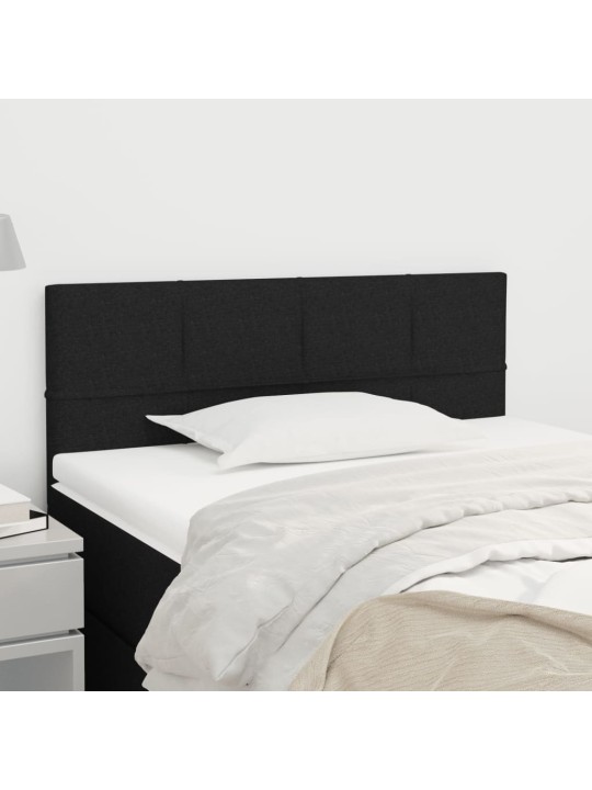Gultas galvgalis, 90x5x78/88 cm, melns audums