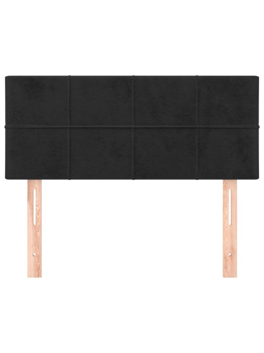 Gultas galvgalis, 90x5x78/88 cm, melns samts